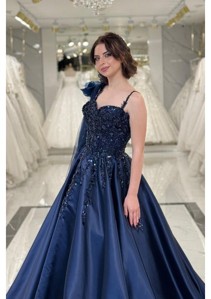 Lacivert Korse Detaylı Nişanlık 7980 fiyatları