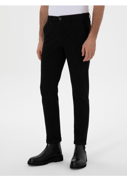 Erkek Siyah Slim Fit Kanvas Pantolon 50292627-VR046 indirimleri
