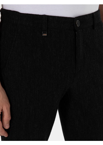 Erkek Siyah Slim Fit Kanvas Pantolon 50292627-VR046 fiyatları