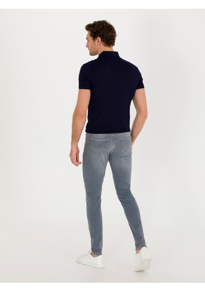 Erkek Açık Gri Slim Fit Jean Pantolon 50268663-DN0014
