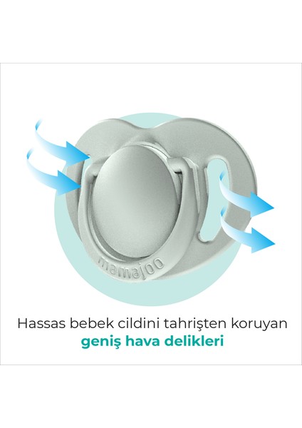 Ortodontik Damaklı Emzik, Powder Green, 0+ Ay, Emzik Saklama & Sterilizasyon Kutulu, İkili Set