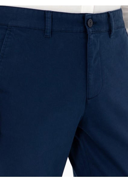 Erkek Lacivert Slim Fit Kanvas Pantolon 50304318-VR033 indirimleri