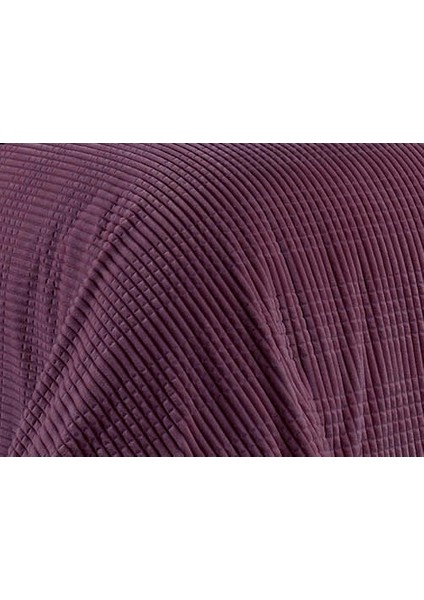 Modern Line 3 Parça Çift Kişilik Battaniye Seti Kutulu 220X240 Mürdüm