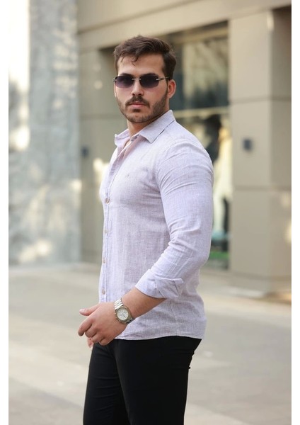 Erkek Pamuklu Keten Gömlek fiyatları