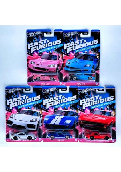 Fast And Furious Women Of Fast ( 2024 ) 5'li Set ( Hızlı ve Öfkeli Beşli Set Model Araba )