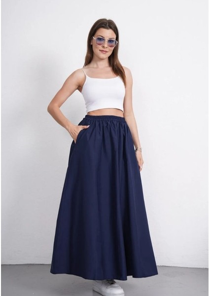 S0017621 Bsm Bel Lastik Detaylı Uzun Etek fiyatları