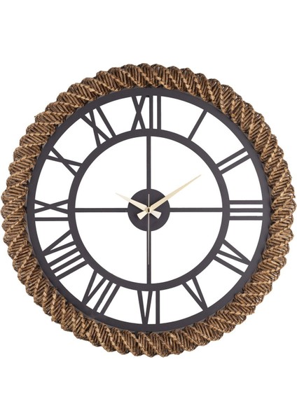 Muyika Roma Metal Üstü Hasır El Örmesi 58X58CM Dekoratif Duvar Saati Mds-H modelleri