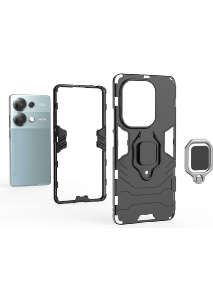 Xiaomi Redmi Note 14S Darbeye Dayanıklı Telefon Kılıfı ve Yüzük Tutucu (Yurt Dışından) indirimleri