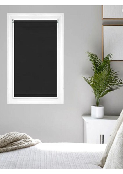 Ithal Kalın Koyu Gri Zebra Stor Güneşlik Perde Etek Dilimsiz(Alüminmyumkasa)