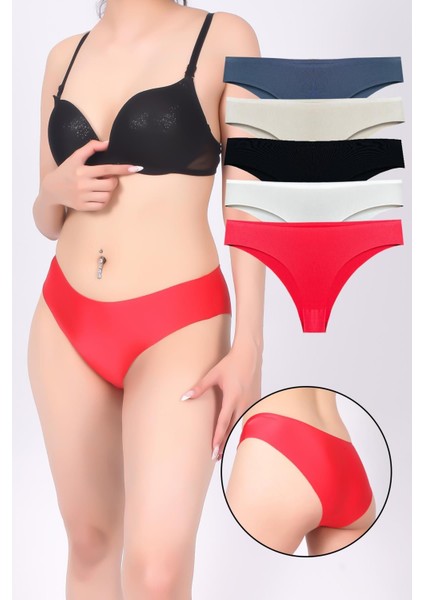 Kadın Yapıştırma Lazer Kesim Külot 5 Li Set- KTS4056