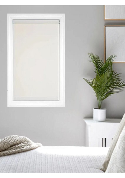 Ithal Kalın Ekru Zebra Stor Güneşlik Perde Etek Dilimsiz(Alüminmyumkasa)