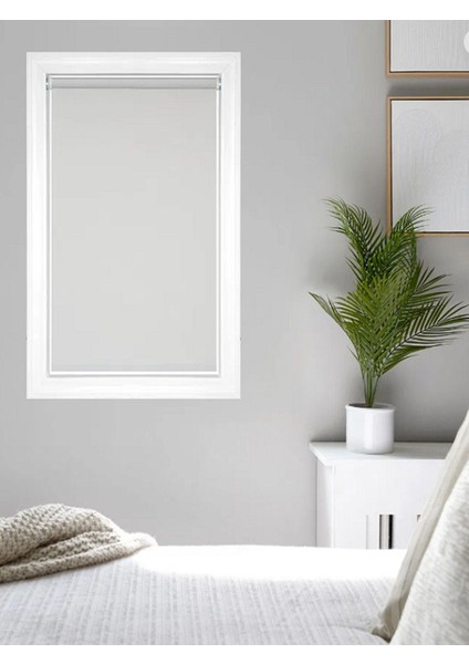 Ithal Kalın Açık Gri Zebra Stor Güneşlik Perde Etek Dilimsiz(Alüminmyumkasa)