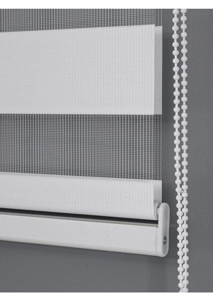 Ithal Bambu Kalın Ekru Zebra Stor Perde Eteği Düz ( Ofis Perdesi - Mutfak Salon Perdesi modelleri