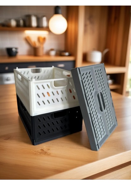 Katlanabilir ve Içiçe Geçebilen Mini Saklama Kutusu - Katlanabilir Kasa - Organizer fiyatları