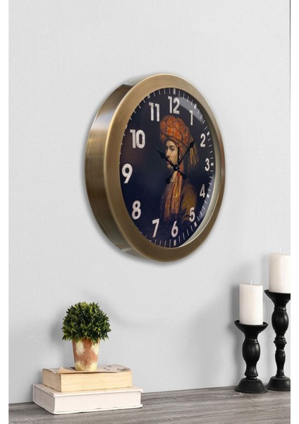 36 cm Eskitme Metal Osmanlı Duvar Saati fiyatları