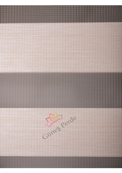 R-14 Sütlü Kahve Bambu Zebra Stor Güneşlik Perde Etek Dilimsiz