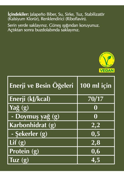 Jalapeno Biber Turşusu 350 G