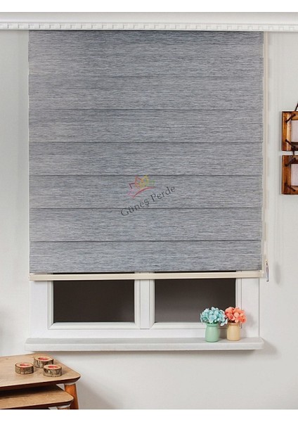 Ithal Bambu Gri Stor Zebra Perde