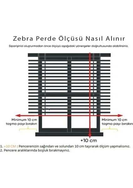 Ithal Bambu Ekru Zebra Stor Perde Etek Dilimli (+Alüminyum Kasa)