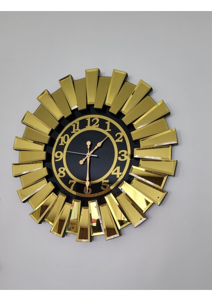 Modern-Şık Gold Aynalı Duvar Saati fırsatları