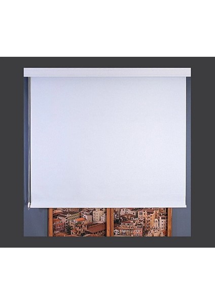 Modern Mat Kalın Kumaş Keten Beyaz Stor Perde