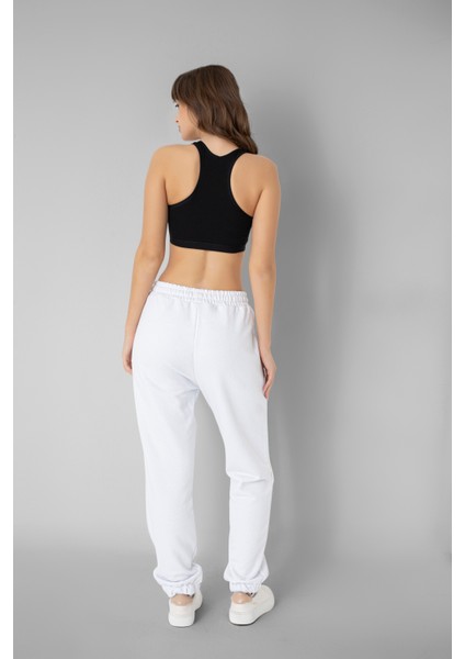 Pureflex Beyaz Jogger Eşofman Altı – Zamansız Şıklık, Ultra Konfor!