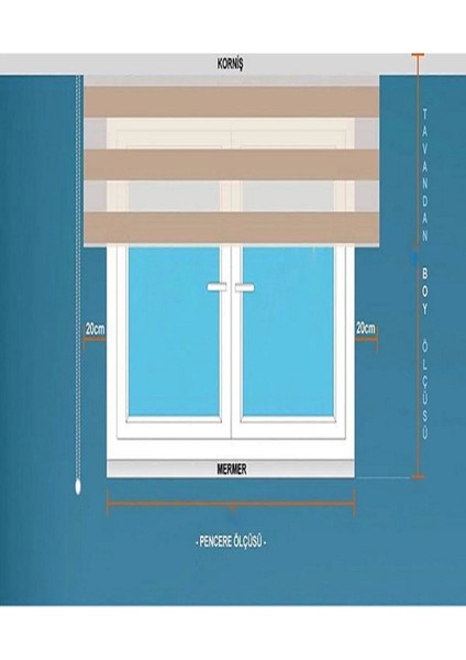 Sütlü Kahve Ithal Bambu Zebra Stor Perde Eteği Düz (Alüminyum Kasa Metal Yan Ayak ) modelleri