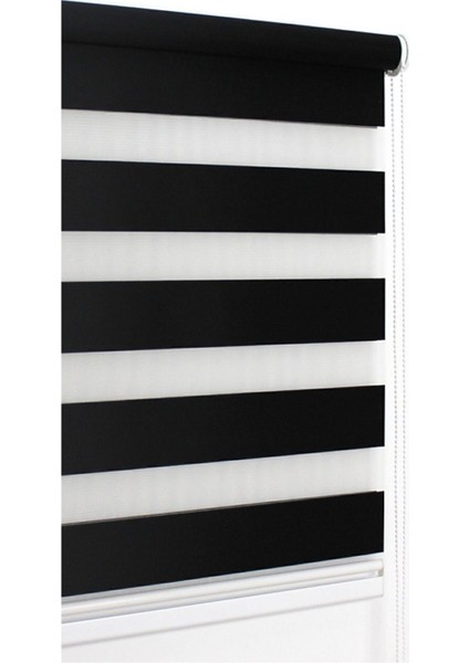 Bambu Kalın Siyah Zebra Stor Perde Düz Desenli 60 x 200 cm Ofis ve Salon Kullanımı fiyatları
