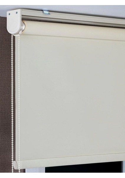 Ithal Kalın Krem Zebra Stor Güneşlik Perde Etek Dilimsiz(Alüminyum Kasa