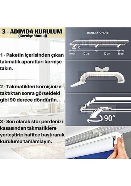 Krem Stor Perde(Güneşlik) Etek Dilimli MS1202