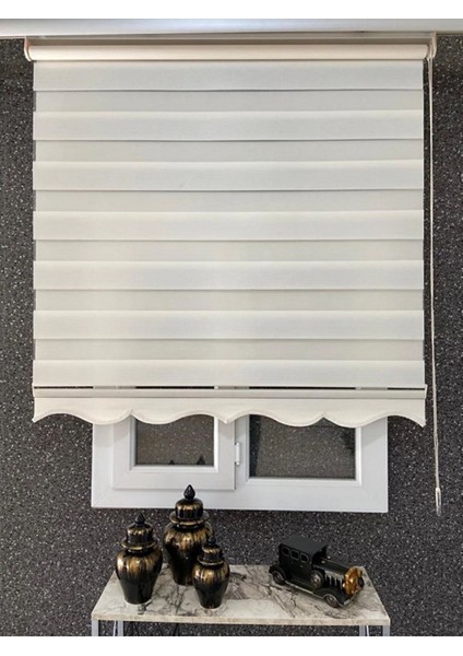 Ithal Bambu Ekru Zebra Stor Perde Etek Dilimli (+Alüminyum Kasa) modelleri