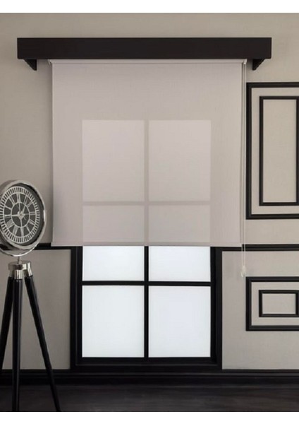 Ekru Ithal Kalın Kumaş Stor Perde Düz Modern Perde(Alüminyum Kasa) fiyatları