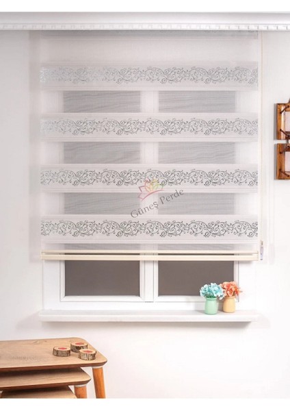 Gümüş Jakarlı Düz Zebra Stor Güneşlik Perde (Alüminmyumkasa)