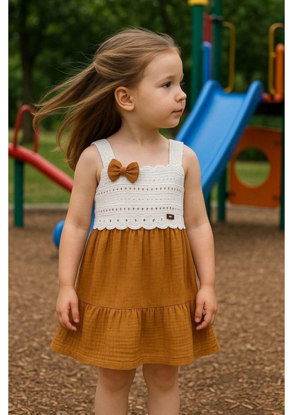Önü Örgülü Kız Çocuk Elbise fiyatları
