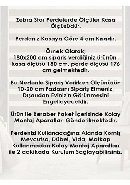 Ekru Stor Zebra Güneşlik Perde .eteği Dilimli ,ithal Kumaş , Alüminyum Kasa Metal Ayak.