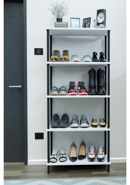 5 Raflı Çevir-Kur Ayakkabılık Metal Gövde Çok Amaçlı Raf Ünitesi Antre, Balkon, Banyo Uyumlu Dolap fiyatları