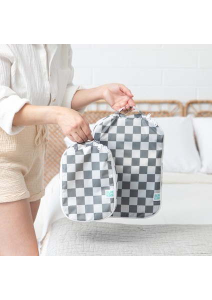 Düzenleyici Çanta Seti - Charcoal Check