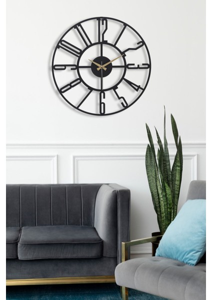 Muyika New Bunnela Yeni Koleksiyon Dekoratif Metal Siyah Duvar Saati Sessiz Mekanizma 41X41CM Mds-4 fiyatları