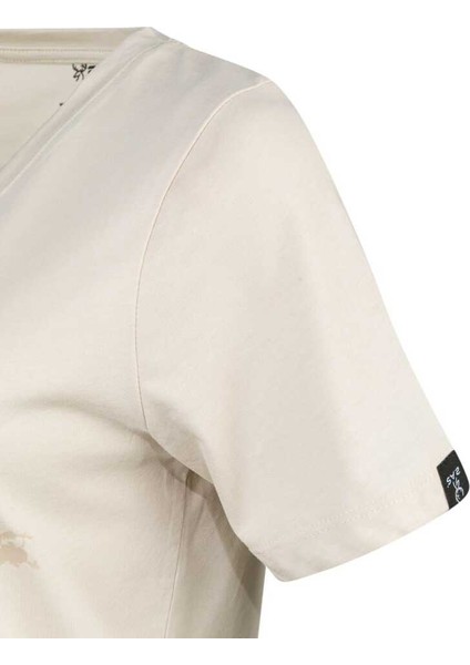 Alone Baskılı V Yaka Kadın T-Shirt 403 modelleri