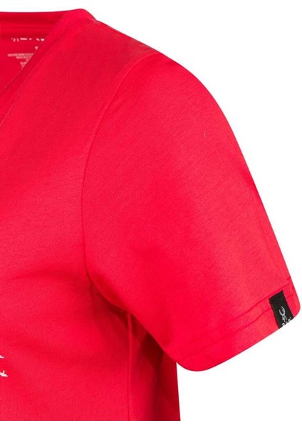 Alone Baskılı V Yaka Kadın T-Shirt 403