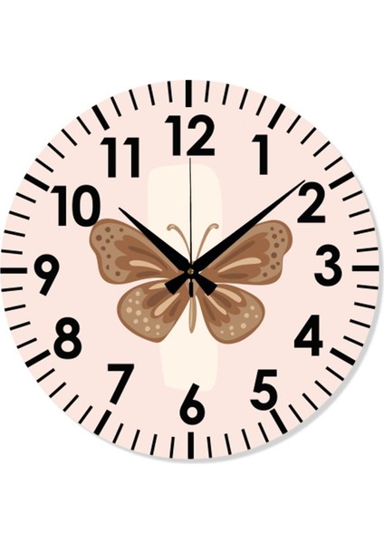 Çiçek Desenli Dekoratif Türkçe Rakamlı Uv Baskılı Duvar Saati (Sessiz) Akar Mekanizma Metal Akrep fiyatları