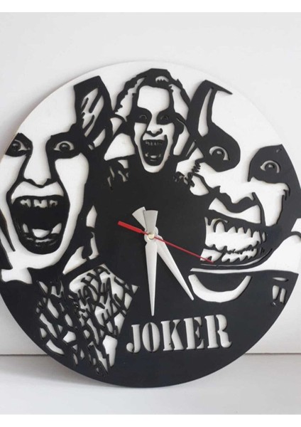 Joker Dekoratif Ahşap Duvar Saati