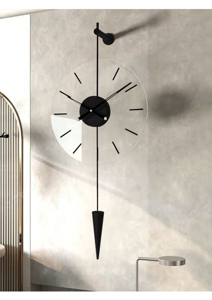 Siyah Galileo , Modern Dekoratif Metal Cam Duvar Saati
