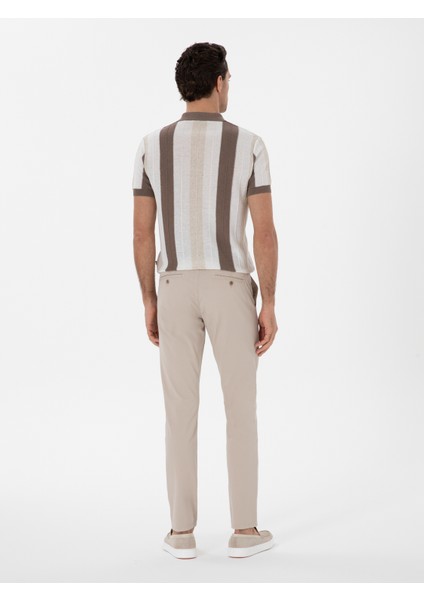 Erkek Bej Slim Fit Pamuk Karışımlı Kanvas Pantolon 50312177-VR011 fırsatları