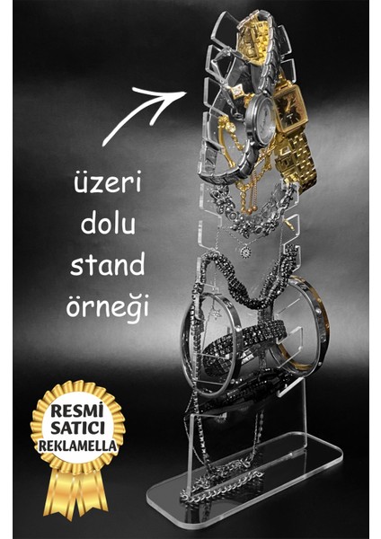 Dekoratif Şık Bileklik Standı Takı Aksesuar Organizeri Pleksi Teşir Standı