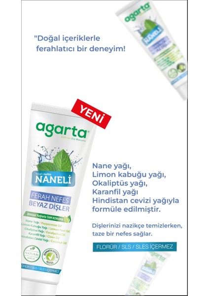 Doğal Diş Macunu 100ML Naneli (5 Li Set) modelleri