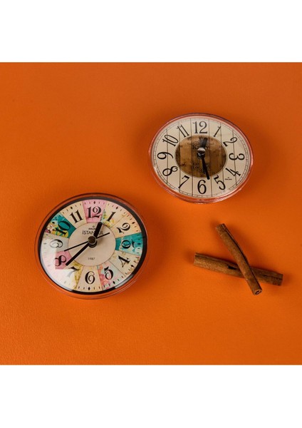 Yuvarlak Mıknatıslı Buzdolabı Saati - - 10 cm modelleri