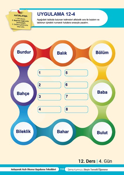 Anlayarak Hızlı Okuma Uygulama Teknikleri 1 Okuma Güçlendirme