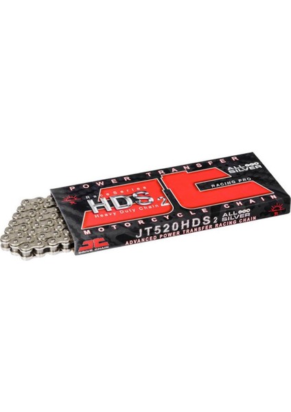Gümüş Motosiklet Zinciri Hds 520 x 118 JTC520HDS118SL