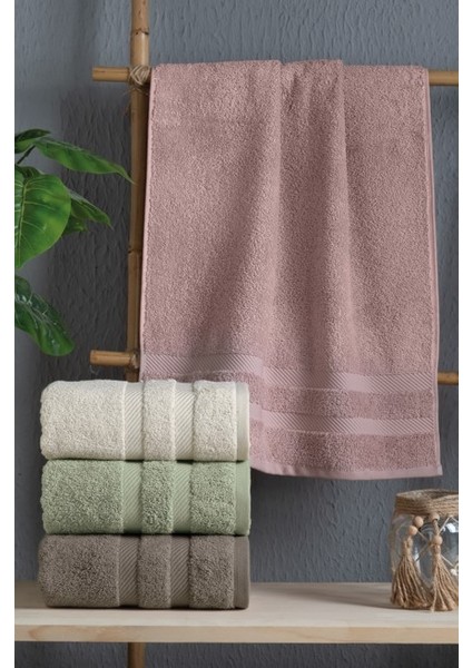 Jakarlı 4´lü 50X90 El Havlusu Nori